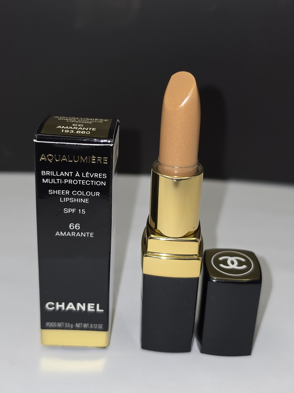 RARE!* CHANEL Aqualumière Sheer Lipshine 66- "Amarante"